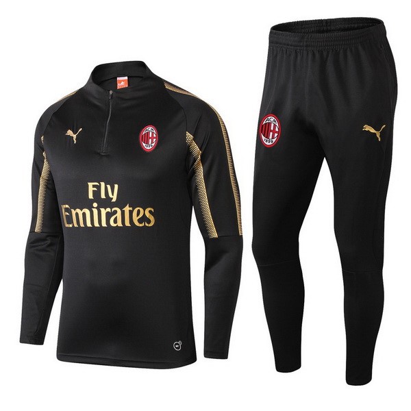 Chandal Niños AC Milan 2018-19 Negro Oro